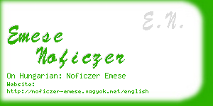 emese noficzer business card